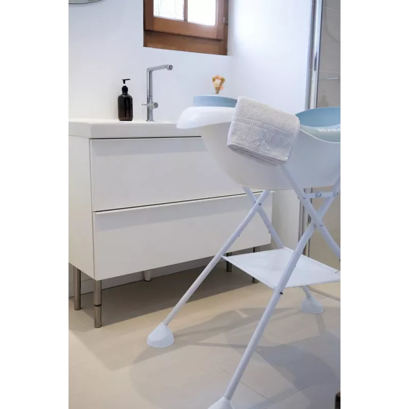 Suporte branco Beaba Camele'o para banheira de bebé e colchão de muda