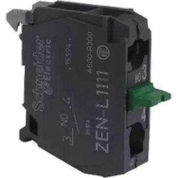Schneider Electric ZENL1111 Harmony XALD/XALK Caixa vazia para aparelhos de comando, 1 recorte, policarbonato, cinzento-claro/amarelo, IP66/IP67/IP69/IP69K