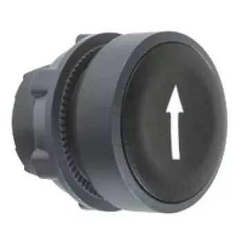 APC ZB5AA335 Harmony XB5 cabeça de botão de pressão faceada, preta, plástico, montagem de 22 mm, IP69K
