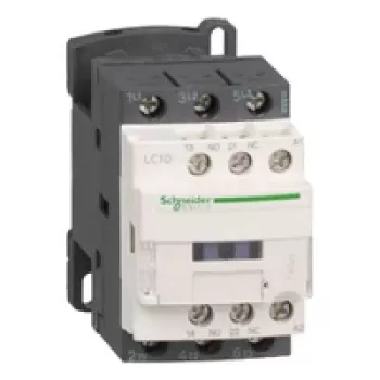 APC Schneider Electric LC1D12BD TeSys D Contator, 3P, 12A AC-3, bobina 24V DC, contactos auxiliares 1NO+1NC, terminais de parafuso