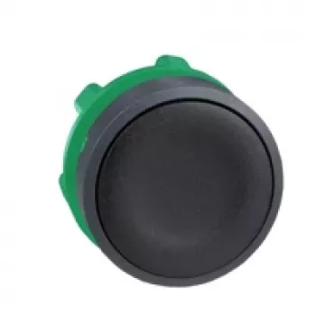 Schneider Electric ZB5AA2 Cabeça de botão de pressão plana, preto, 22 mm, Harmony XB5