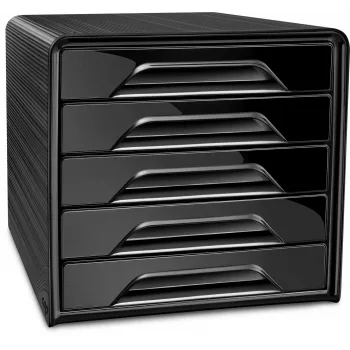 CEP Office Solution Smoove Caixa de gavetas Preto DIN A4 com 5 gavetas