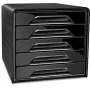 CEP Office Solution Smoove Caixa de gavetas Preto DIN A4 com 5 gavetas