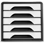 CEP Office Solution Smoove Unidade de gavetas Preto/Branco A4 com 5 gavetas