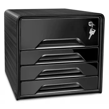 CEP Office Solution Smoove Secure Caixa de gavetas Preto DIN A4 4 gavetas