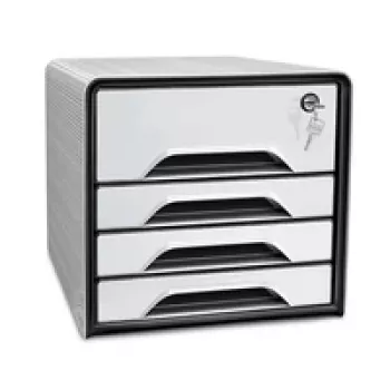 CEP Office Solution Smoove 7-311S Caixa de gavetas Branco/Preto