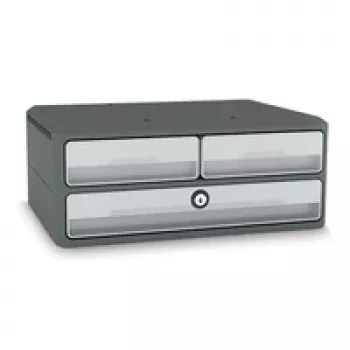 CEP Office Solution MoovUp Unidade de gavetas com fechadura Cinzento-claro DIN A4 horizontal DIN A5 horizontal 3 gavetas