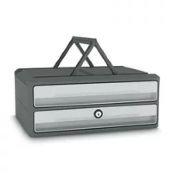 CEP Office Solution MoovUp Caixa de gavetas com fechadura Cinzento-claro DIN A4 horizontal 2 gavetas