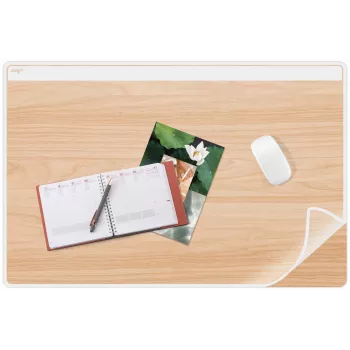 CEP Office Solution Tapete de secretária Plástico Branco/Faia 65x50 cm