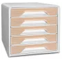 CEP Office Solution Smoove Silva Caixa de gavetas 5 gavetas Branco/Faia Poliestireno patenteado