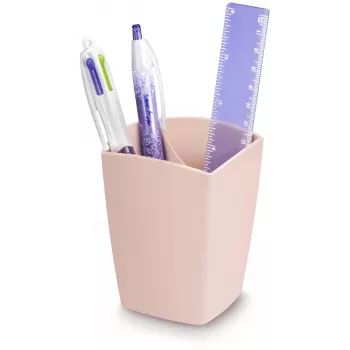 CEP Office Solution Mineral Porta-canetas 2 compartimentos Rosa-pó Retangular Poliestireno 74 x 74 x 95 mm