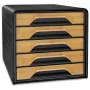 CEP Office Solution Smoove Silva Caixa de gavetas 5 gavetas Preto/Bambu