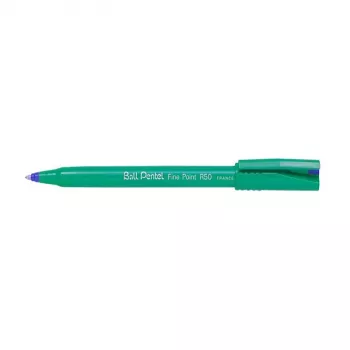 Pentel Caneta roller Fine Point R50 - Azul - Fina (0,5 mm) - pack de 12