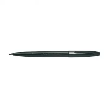 Pentel Sign Pen - preto - fino - preto - tinta à base de água - 0,8 mm - pack de 12