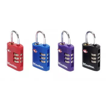 Cadeado de combinação TSA Master Lock pack de 2 cores sortidas