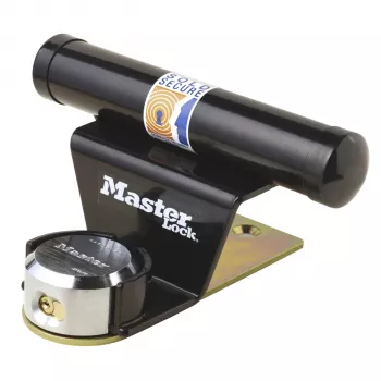 Fechadura de ferrolho para porta de garagem Master Lock 1488EURDAT preta aço temperado