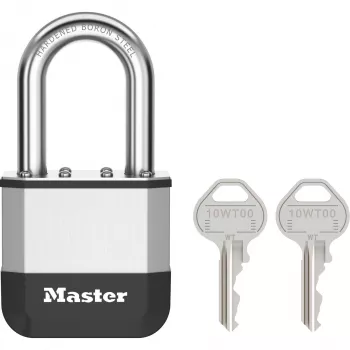 Cadeado Master Lock Elite 52mm de latão maciço com arco de aço temperado de 38mm, cilindro de 5 pinos, chave diferente, incl. 2 chaves