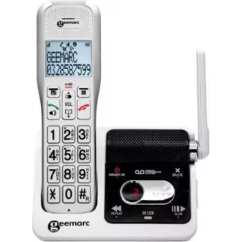 Geemarc AmpliDECT 595 ULE Telefone sem fios com atendedor de chamadas, branco