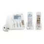 Geemarc Pack SENIOR 295 Telefone com fio e sem fios para seniores com atendedor de chamadas, teclas fotográficas, telefone sem fios com ecrã iluminado, branco
