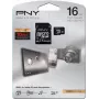 PNY Technologies HP Cartão microSDHC de alto desempenho 16 GB Classe 10 U1 com adaptador SD