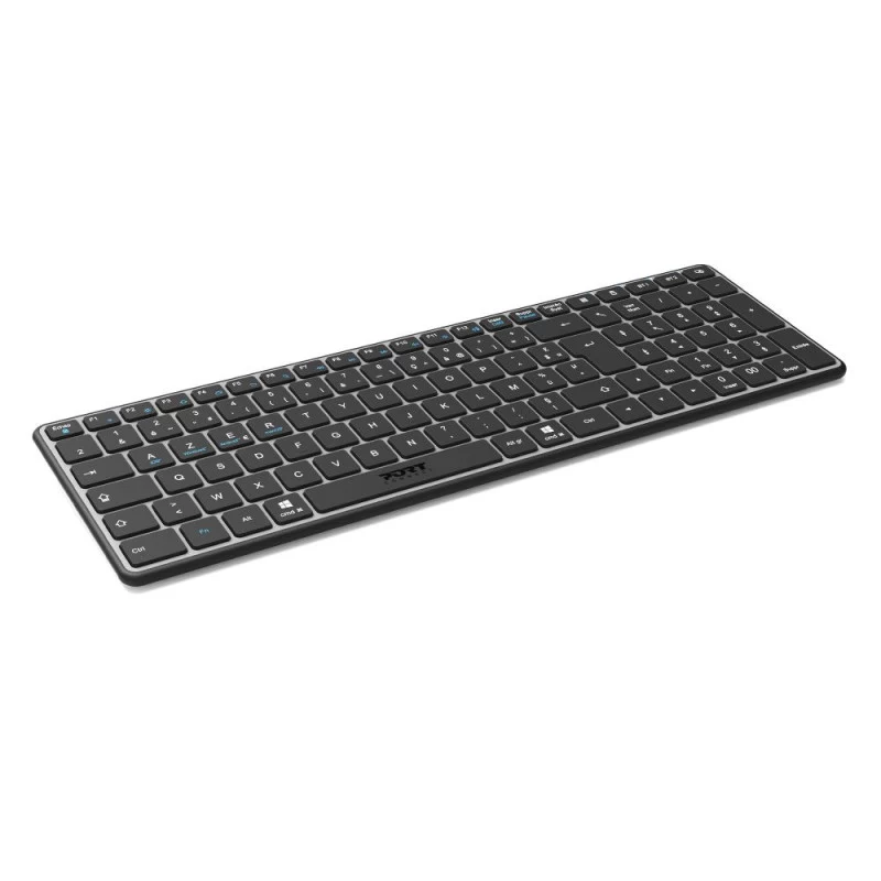 PORT Designs FR - teclado Compact Pro recarregável Bluetooth AZERTY preto
