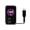 PORT Designs carregador de parede Type C PD 100W GaN OLED PD 3.0 cabo Type C retrátil - EU