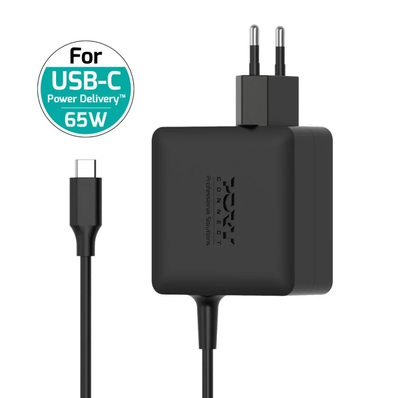 PORT Designs GaN 65W fonte de alimentação USB-C ficha EU