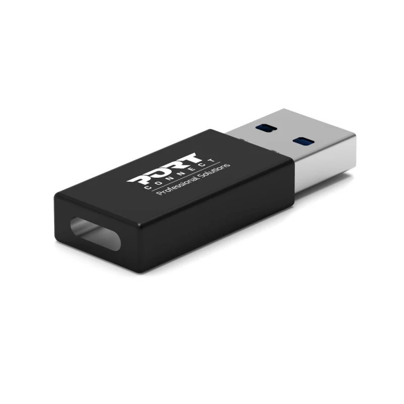 PORT Designs Conversor USB-A para USB-C - Adaptador USB 2.0 - Preto