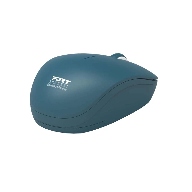 PORT Designs 900545 Rato ótico sem fios RF ambidestro 1600 DPI Azul