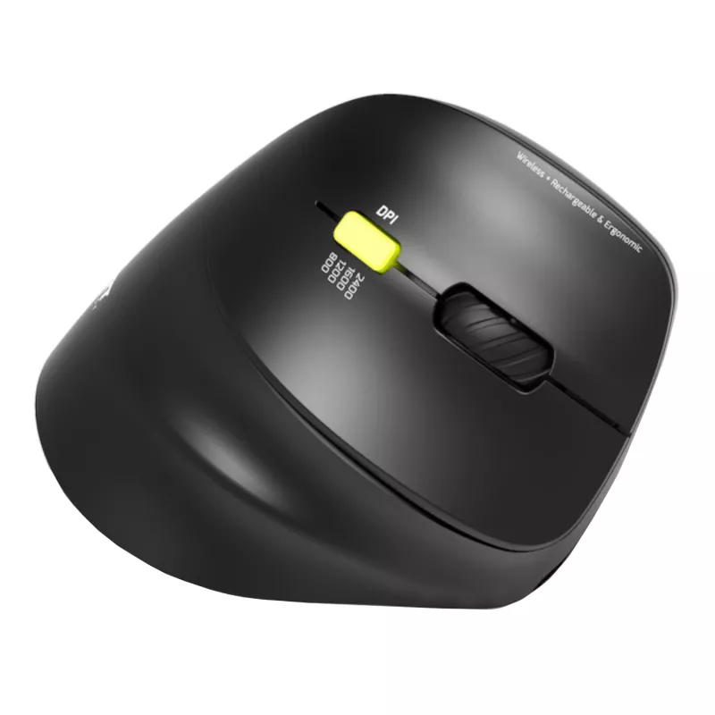 PORT Designs PORT Connect Professional ERGO SHAPE Rato sem fios recarregável - Para destros - Ótico - 5 botões - 2,4 GHz, Bluetooth - Recetor USB