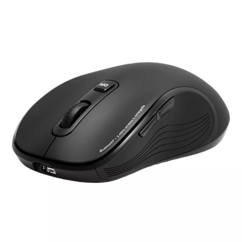 PORT Designs PORT Connect Professional ESSENTIAL Rato ótico sem fios - 5 botões - 2,4 GHz, Bluetooth - Recetor USB - Preto