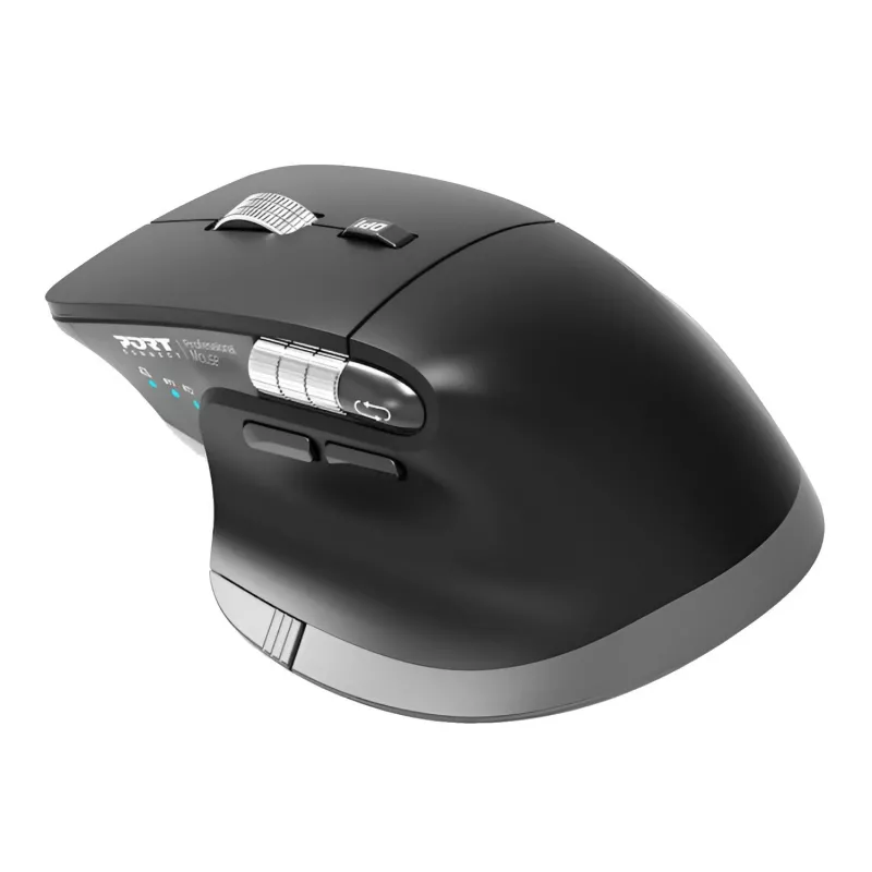 PORT Designs PORT Connect Professional ULTIMATE Rato sem fios recarregável - Ótico - 6 botões - 2,4 GHz, Bluetooth - Recetor USB