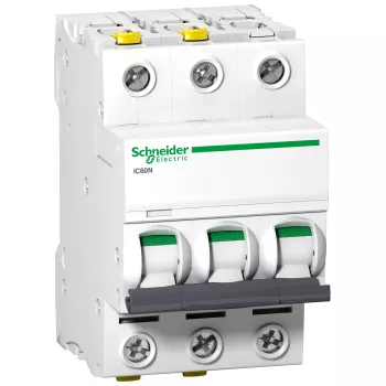 APC Schneider Electric A9F04340 disjuntor 3P 40A curva C 10kA calha DIN IP20