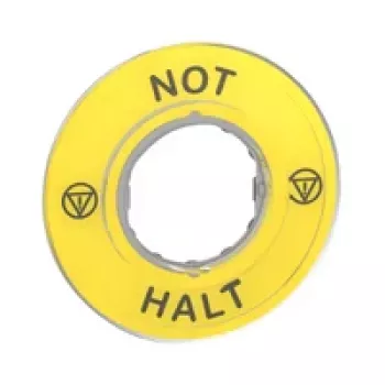 APC ZBY9220 placa de sinalização de paragem de emergência - amarelo, 60 mm, redonda