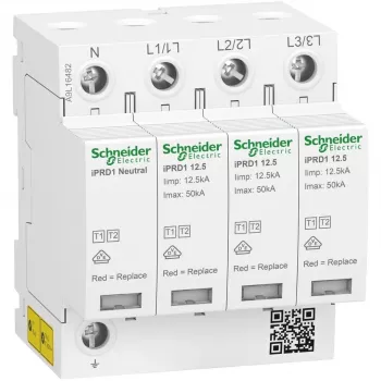 Schneider Electric dispositivo de proteção contra sobretensões tipo 1+2 A9L16482 3P+N 20kA 40kA