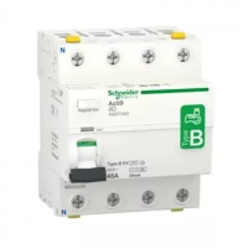 Schneider Electric A9Z51440 disjuntor diferencial 4P 40A tipo B-EV para postos de carregamento de veículos elétricos