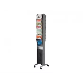 PAPERFLOW EPI Expositor de Folhetos Prateado DIN A4 16 Bolsas