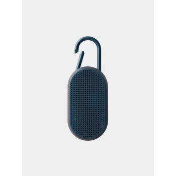 Lexon Mino T Altifalante Bluetooth Portátil com Estação de Carregamento e Mosquetão, Azul-Escuro, IPX4, 3W, TWS, Disparador Remoto para Selfies, LA124DB9