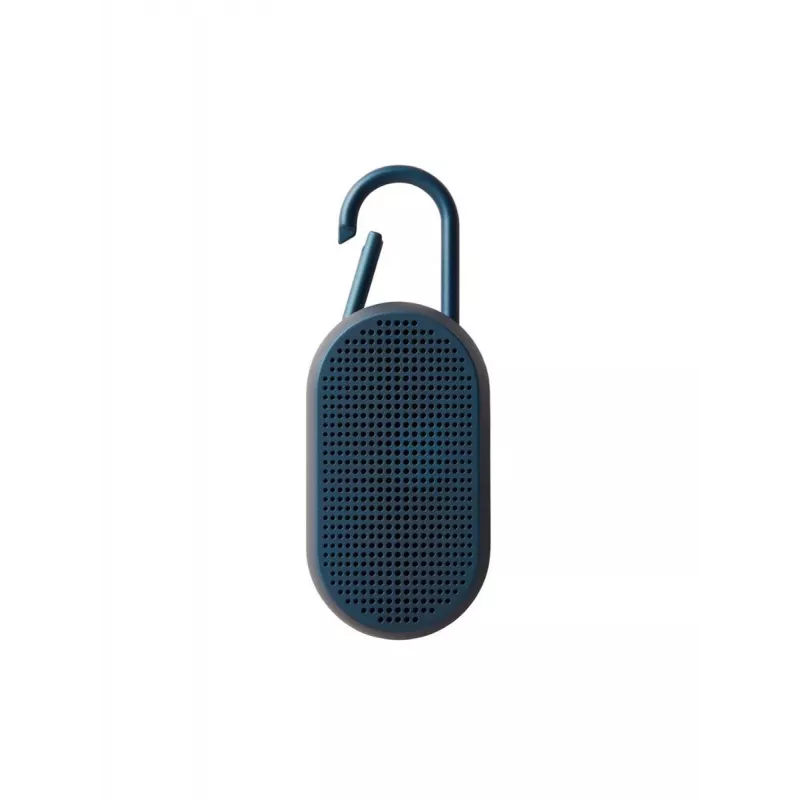 Lexon Mino T Altifalante Bluetooth Portátil com Estação de Carregamento e Mosquetão, Azul-Escuro, IPX4, 3W, TWS, Disparador Remoto para Selfies, LA124DB9