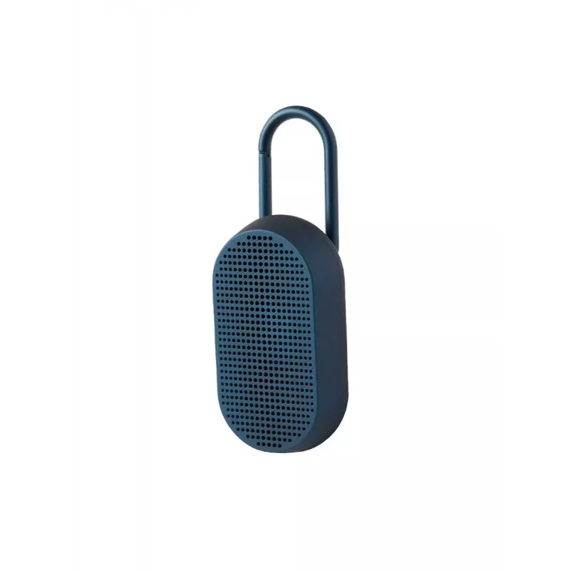 Lexon Mino T Altifalante Bluetooth Portátil com Estação de Carregamento e Mosquetão, Azul-Escuro, IPX4, 3W, TWS, Disparador Remoto para Selfies, LA124DB9