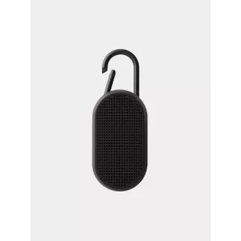 Lexon Mino T Altifalante Bluetooth Portátil com Estação de Carregamento e Mosquetão, Preto