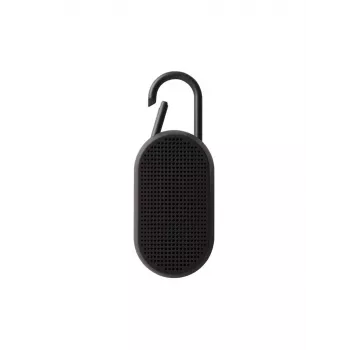 Lexon Mino T Altifalante Bluetooth Portátil com Estação de Carregamento e Mosquetão, Preto