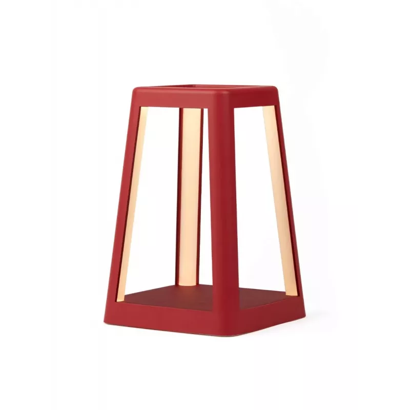 Lexon Lantern Candeeiro LED com Carregador sem Fios Vermelho Escuro LH94DR