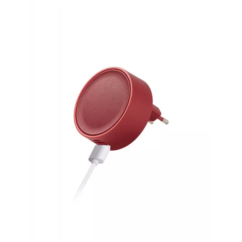LEXON Poweron Carregador de Parede 30W USB-C/USB-A Vermelho LL152R