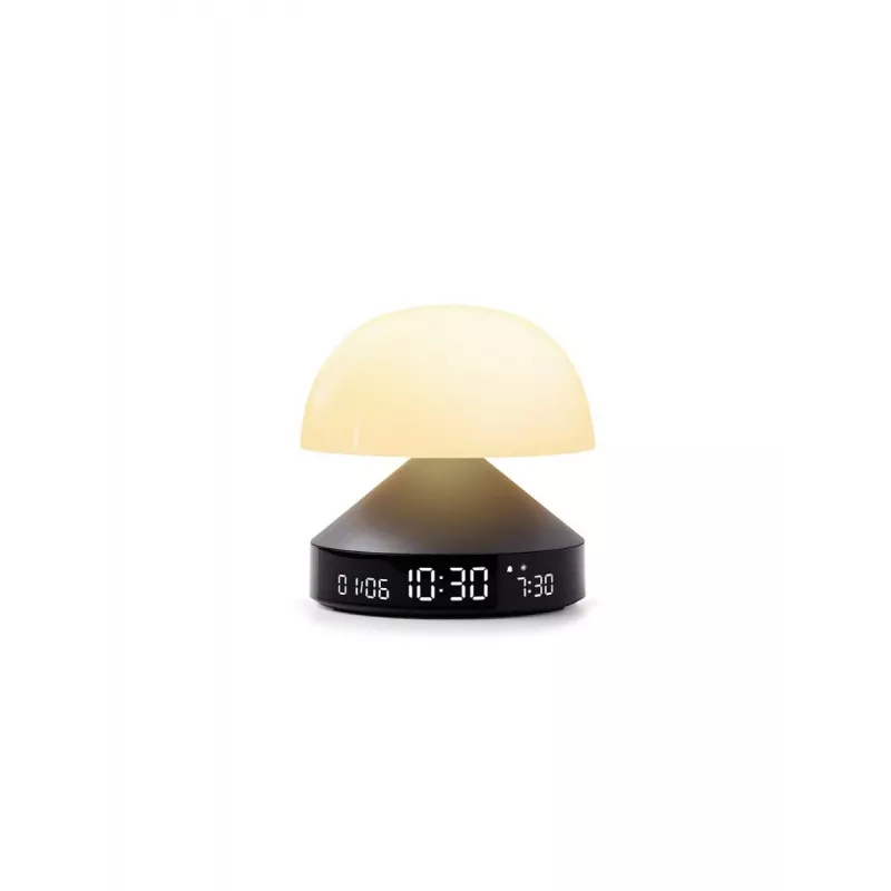 Lexon Mina Sunrise Despertador com Candeeiro, Gun Metal / Cinzento Escuro, LR153MX