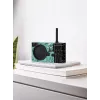 Lexon Tykho 3 X JMB Rádio Bluetooth Rádio FM Portátil com Obra de Arte de Basquiat, Preto