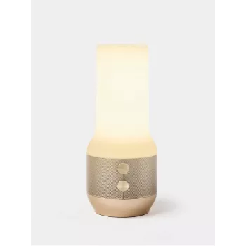 LEXON Terrace+ Candeeiro LED 3 em 1, Altifalante Bluetooth, Powerbank 2000 mAh, Dourado LA134D