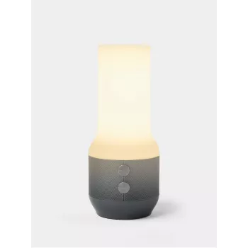LEXON Terrace+ Candeeiro LED 3 em 1 com Altifalante Bluetooth e Powerbank, Cinzento Escuro/Gunmetal, LA134X