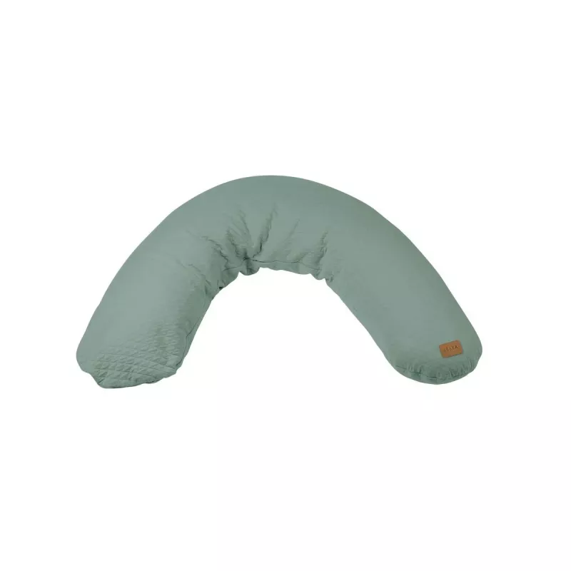 Beaba Big Flopsy almofada de amamentação e gravidez Fleur de Coton verde salva