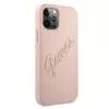 Capa Rígida Guess GUHCP12LRSAVSRG Saffiano Vintage Script para Apple iPhone 12 Pro Max, Rosa